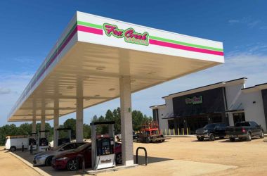 gas station canopy installation